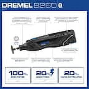 Dremel 8260 12VLi-Ion Variable Speed Cordless Smart Rotary Tool with Brushless Motor, 5 accessories, 3Ah Battery, Charger, Tool Bag