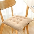 thumbnail image 4 of Fmbmuo Sherpa Fleece Square Chair Cushion,Soft Fuzzy Plush Chair Pads Washable Seat Cushion for Indoor Dining Room and Kitchen Chairs 15.7x15.7in, 4 of 6