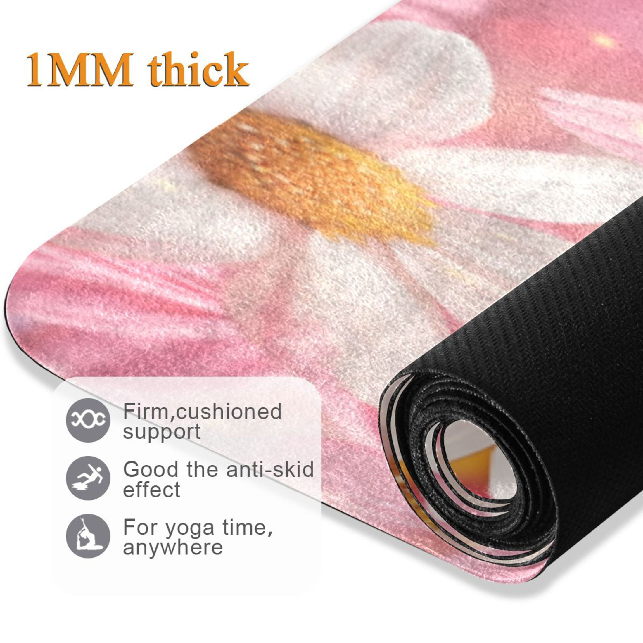 BZSMCE Yoga Mat Women Fitness Mat Spring Bloom Pattern