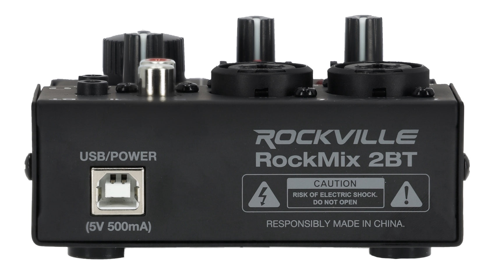 Rockville RockMix 2BT RockMix 2BT 2 Channel USB Interface Mixer 2-way Bluetooth 5.0 Black