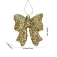 thumbnail image 1 of Adornos navideños, adornos navideños, regalos navideños, lazo navideño, adorno colgante para árbol, decoración para fiestas navideñas, accesorios navideños dorados hechos a mano, adorno de regalo, ado, 1 of 4
