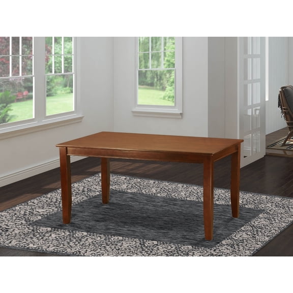 Rectangular Dining Table - 36x60 Inch, Mahogany Finish, Elegant Design, Seating for 6-8 Guests