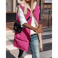 thumbnail image 3 of FreshPretty Fall Long Puffer Vest Women Sleeveless Hooded Reversible Fleece Sherpa Jacket Zip Up Winter Coat Outerwear Vests, 3 of 5