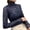 Royal Blue, variant on Elegant Women Turtle Neck Long Sleeve Floral Lace Blouse Top Slim Base T-shirt
