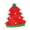 Red, variant on Christmas Tree Hat Xmas Women Men Stage Performance Ball Masquerade Headgear Green