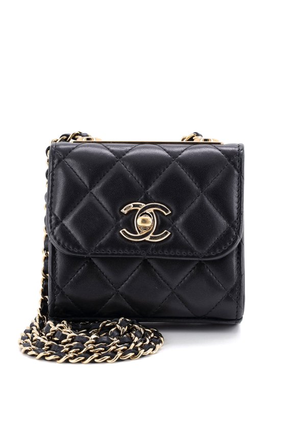 Pre-Owned Trendy CC Clutch with Chain Quilted Lambskin Small By Rebag