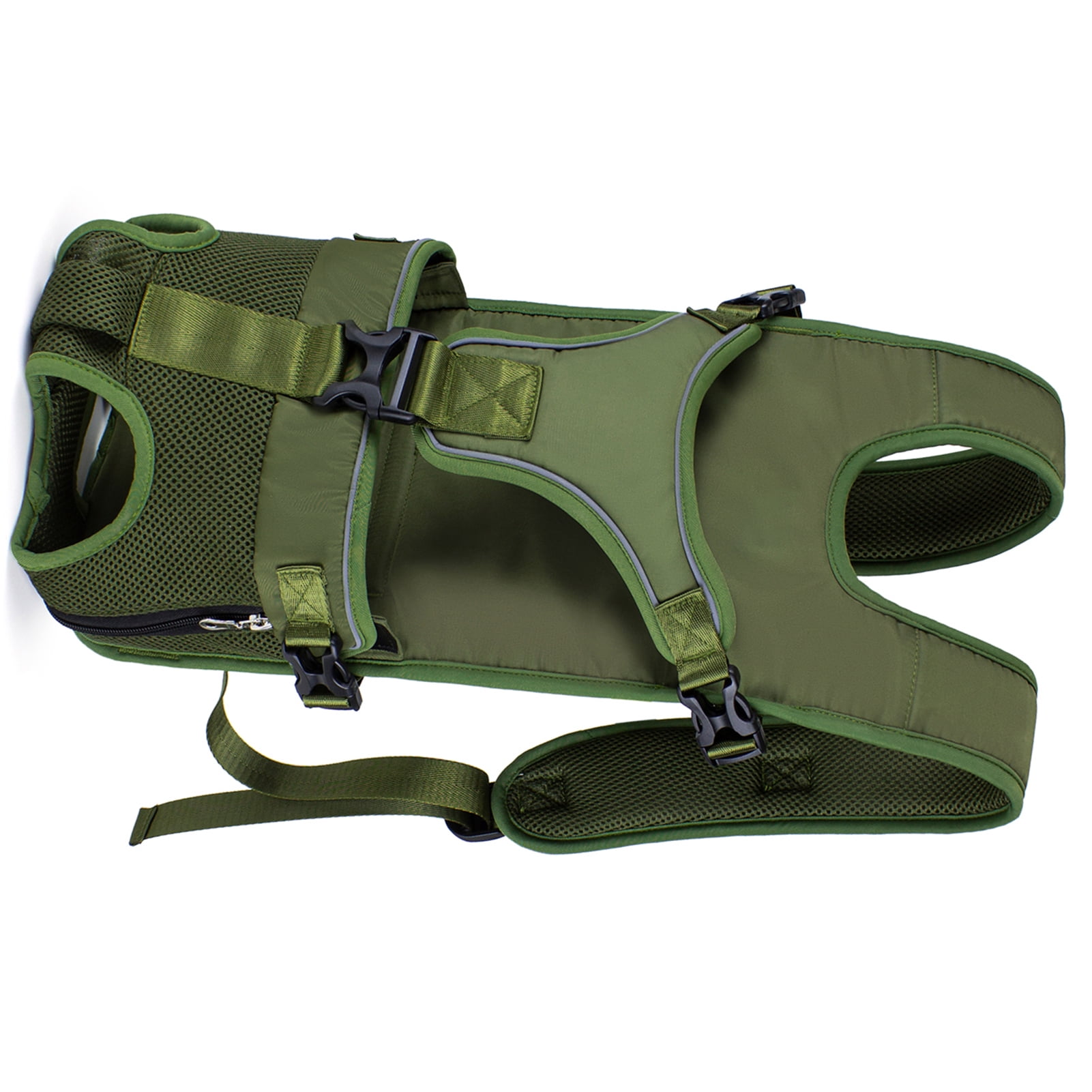 TAILUP Pet Carrier Backpack for Dogs Water-Resistant Adjustable Comfortable Convenient Travel Bag Front Chest Carrier Army Green Medium (14.17 in / 36 cm)