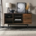 thumbnail image 5 of Walker Edison Blakely Mid Century Modern 2-Drawer Sideboard, Dark Walnut, 5 of 17