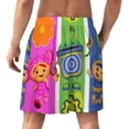 thumbnail image 3 of Team Umizoomi Men's Short Pajama Pants Soft Trendy Sleep Shorts Breathable Ice Silk Lounge Shorts 5XL, 3 of 8