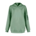 thumbnail image 3 of Taqqpue Girls Hoodie Fall Drawstring Hooded Pullover Loose Fit Long Sleeve Shirts Casual Solid Color Oversize Hooded Sweatshirt with Pockets for Kids 4-15Y, 3 of 5