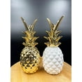 thumbnail image 3 of First of a Kind Gold Ceramic Pineapple Decorative Centerpiece Display Decor for Living Room, Bedroom, Office, Kitchen. Pineapple Stoneware Bookshelf Decorative Object., 3 of 7