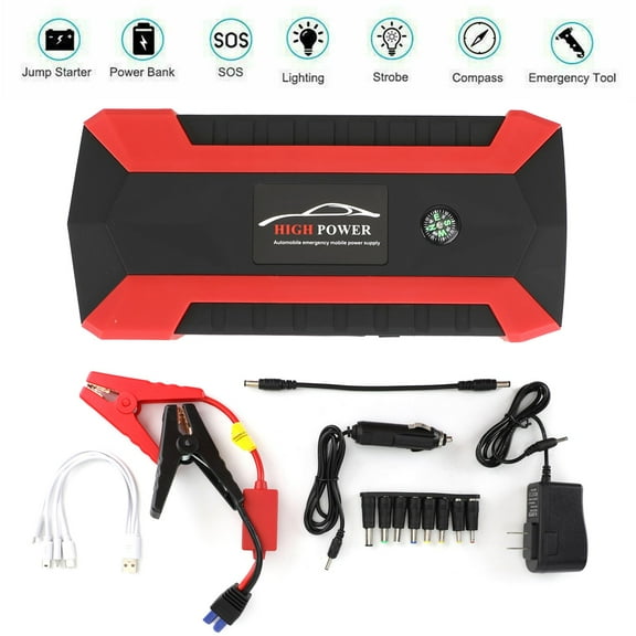 Motor Genic 12V 89800mAh Car Jump Starter Kit Booster LCD 4 USB Charger Battery Power Bank
