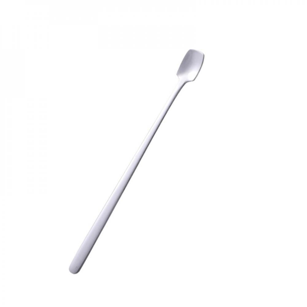1pc Long Handle Square Head Coffee Spoon Stainless Steel Colorful Ice Spoons PL 