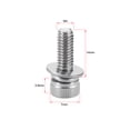 thumbnail image 2 of Uxcell Tornillos de cabeza hexagonal M4x0.55'' de acero inoxidable tono plateado 10pcs, 2 of 2
