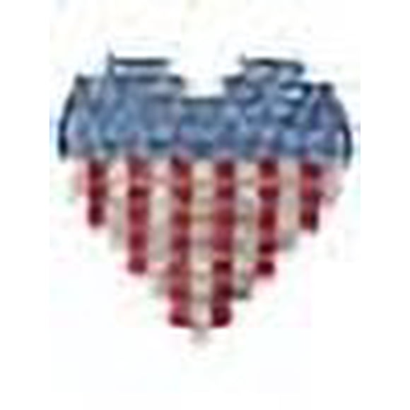Jinsinto Colorful clouds Brooch Pins American Flag Patriotic Crystal Rhinestone Heart Lapel Brooches Fashion Broches Jewelry for Women,Blue