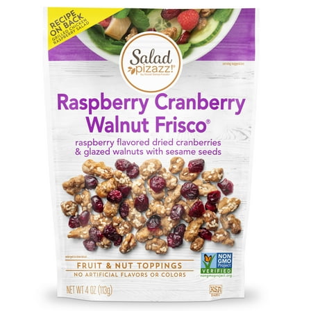 Salad Pizazz Raspberry Cranberry Walnut Frisco Fruit & Nut Topping, 4 oz