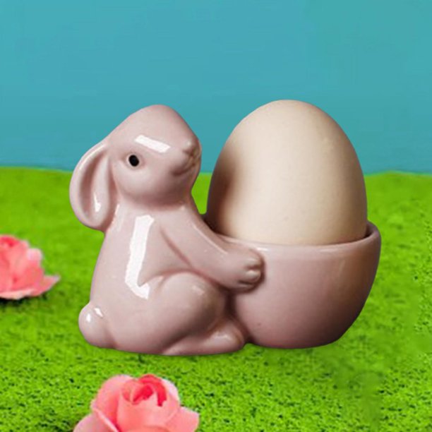 Ceramic Caza de huevo de huevo de huevo Utensilios de mesa Pantallas de mesa Pantallas de huevo Bandeja para Decoración de Pascua Rosa
