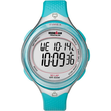 Timex Women's Ironman Classic 30 Mid-Size Watch, Blue Resin Strap