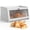 Classic White, variant on Rustic Farmhouse Wooden Bread Box for Kitchen Countertop, Large Capacity Bread Storage Container, Decorative Bread Holder for Fresh Homemade Bread, Natural Wood Pantry Organizer