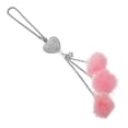 thumbnail image 4 of WEUVEB Heart Car Accessories Pink Alloy Crystal Plush for Hanging Stylish Design, 4 of 8