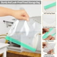 thumbnail image 5 of Reusable Food Storage Bags - 6 Pack BPA FREE Flat Freezer Bags(4 Reusable Gallon Bags + 2 Leakproof Reusable Sandwich Bags ) Resealable Lunch Bag for Meat Fruit Veggies, 5 of 6