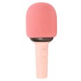 thumbnail image 4 of Micrófono inalámbrico Bluetooth HiFi altavoz portátil de mano de una pieza con 5 modos de luz ambiental para el hogar niño adulto rosa, 4 of 12