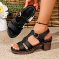 thumbnail image 4 of Mostsola Womens Heeled Sandals Open Toe T-Strap Slingback Heels Comfort Block Heel Pumps, 4 of 8