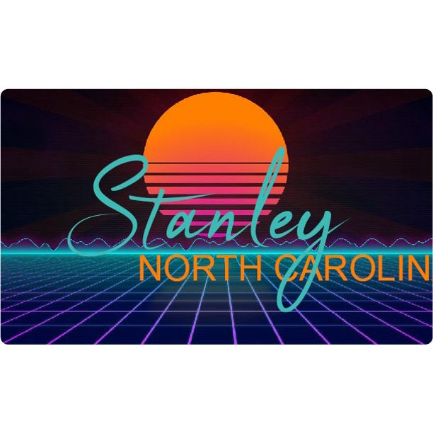 Stanley North Carolina 2 X 1.25-Inch Vinyl Decal Stiker Retro Neon