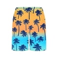 thumbnail image 6 of Favoffer Big Boys Swim Trunks Palm Tree Print Double Layer Quick Dry Breathable Elastic Waist Beach Shorts Knee Length Bottoms for Seaside Surfing Vacation Camping Outdoor Travel 5-15Y, 6 of 6