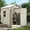 (Sandstone), variant on UDPATIO Outdoor Resin Storage Shed 6x4.5 ft, Plastic Garden Shed with Lockable Door for Backyard, Patio, Lawn, Grey White