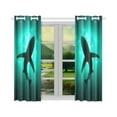 thumbnail image 2 of MYPOP Shark Blue Deep Sea Window Curtain Kitchen Curtain 26x39 inches (Two Pieces), 2 of 3