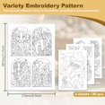 thumbnail image 2 of 20Pcs Leopard Water Soluble Hand Sewing Stabilizers 8.3"x11.7" Animal Monstera Deliciosa Embroidery Pattern Stabilizer 4 Sheets Stick and Stitch Embroidery Paper Sticker, 2 of 7