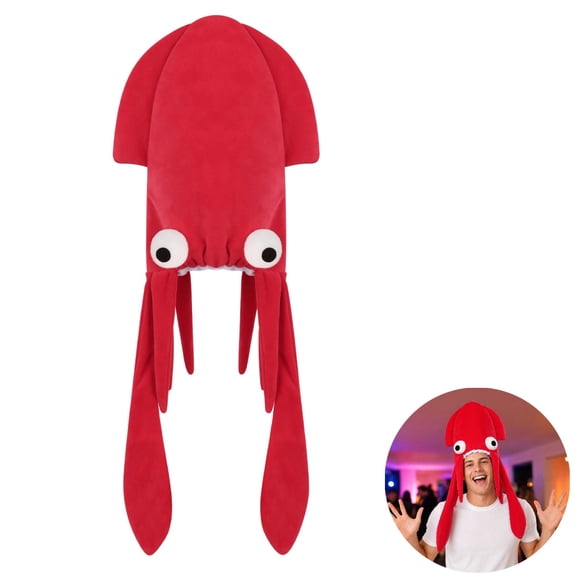 Clossjun Men Weomen Funny Squid Hat Adult Novelty Octopus Critter Hat Party Costume Accessory Cap Fashion Winter Fall Beanies