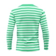 thumbnail image 4 of Chandail à Manches Longues pour Hommes, Col Rond à Imprimé Rayé, Haut Athlétique Décontracté, Vert Militaire L, 4 of 6