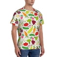 thumbnail image 2 of Qekee Cartoon Vegetables Classic Fit T-Shirt Men's Shirt Men's Tight Short Sleeves for Exercise, Running, Mountaineering - Cartoon Vegetables, 2 of 9