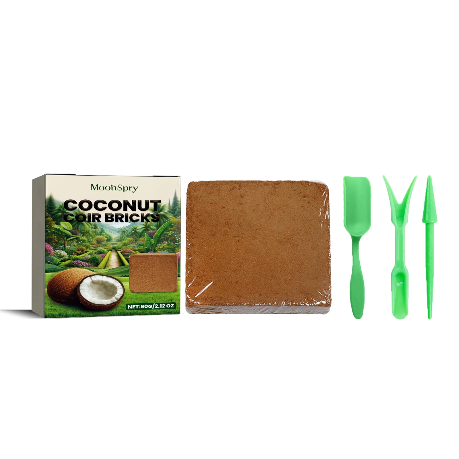 MoonSpry Plant Coconut Coir Brick Set Plant Cultivation Growth Nutrient Soil Potted Grass Flower Fertilizer