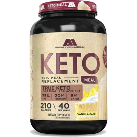 American Metabolix Keto Meal Replacement - Vanilla Cake - 40 Servings BHB (Best Keto Meal Replacement)