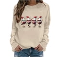 thumbnail image 3 of Yertdoel Christmas Sweatshirts for Women Fashion Print Round Neck Loose Pullover Top Fall Winter Holiday Comfy Casual Shirts, 3 of 7