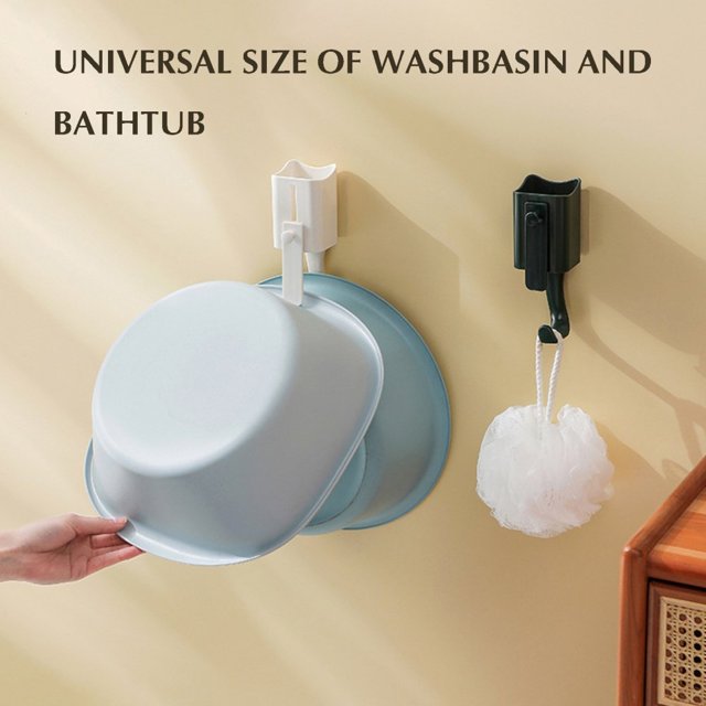 Bathroom Basin Storage Rack Waterproof Self Adhesive Hook for Hanging Cleaning Supplies