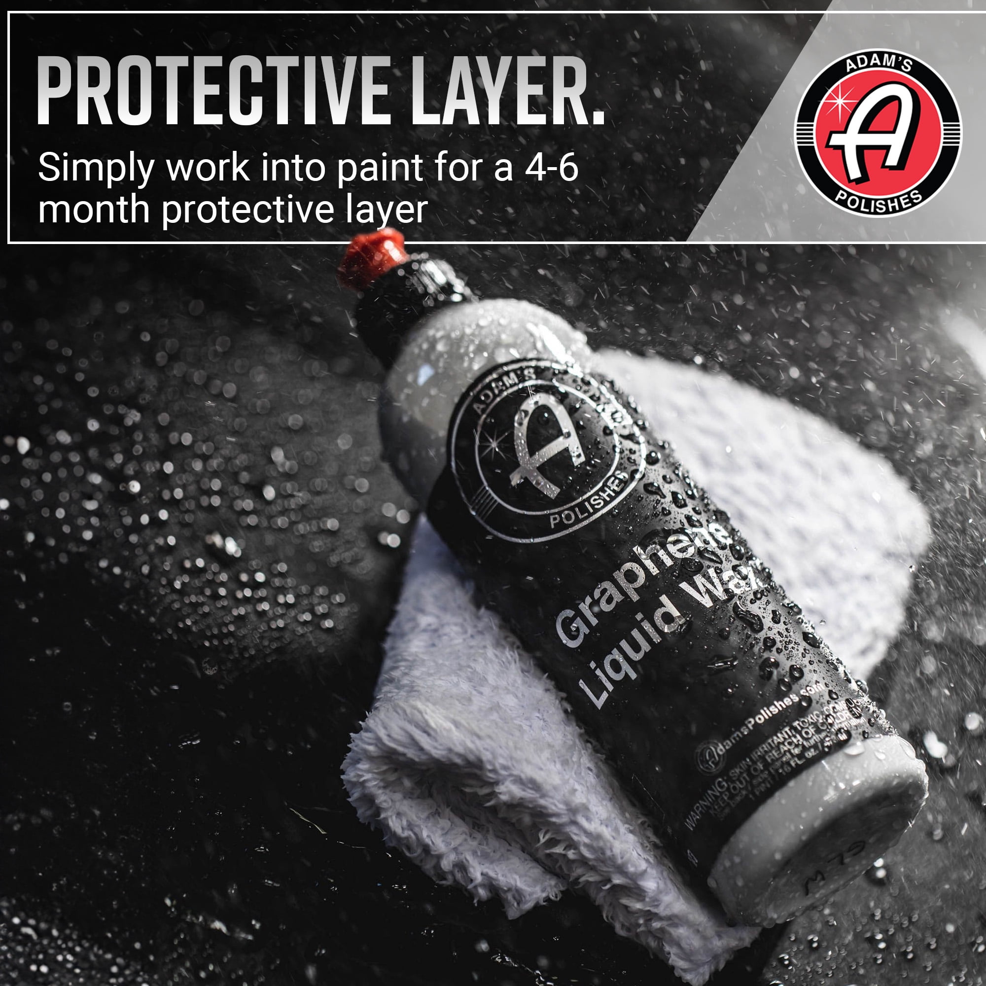 (2 pack) Adam's Polishes Graphene Liquid Wax, 16oz