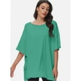 thumbnail image 5 of Women's Oversized Short Sleeve T-Shirt - Casual Crewneck Plain Top for Summer, 5 of 6