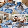 thumbnail image 5 of Funny Elephant Area Rugs 2.7'x5', Washable Small Throw Rugs for Kitchen Bedroom, Cute Art Modern Lovely Animals on Showering Indoor Outdoor Rug Non-Slip Low Pile Carpet Runner Reversible Floor Mats, 5 of 8
