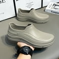 thumbnail image 3 of New Non-slip Resistant Work Shoes for Cook Unisex Kitchen Chef Shoes Slip on Waterproof Oil-Proof Kitchen Chef Clogs Solid Color black 38, 3 of 6