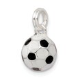 thumbnail image 5 of FB Jewels Sterling Silver Black & White Enameled Soccer Ball Charm, 5 of 5