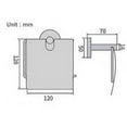 thumbnail image 2 of Portarrollos de papel higiénico de acero inoxidable dorado cepillado con tapa para accesorios de baño, 2 of 4