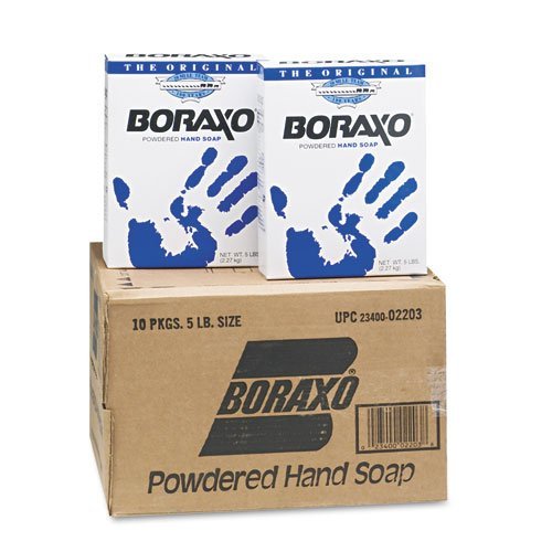 Boraxo Powdered Original Hand Soap, Unscented Powder, 5lb Box ten