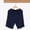 Blue, variant on Lounge Shorts Women Model with Pocket High Waist Bermuda Shorts Solid Color Pants for Summer Wear