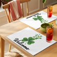 thumbnail image 4 of Saint Patrick's Day Placemats Set&nbsp;of&nbsp;8 Welcome Spring Green Lucky Shamrocks Plant Heat Insulation Washable Place Mats, Non-Slip Table Mats for Dining Table Party Kitchen Decor,13x19 Inch, 4 of 9
