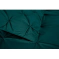 thumbnail image 3 of Chezmoi Collection Berlin Teal Pinch Pleat Queen Comforter Set, 3-Piece, Soft Pintuck, Lightweight All Season Microfiber Bedding, 3 of 9
