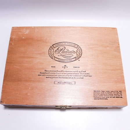 Padron 1964 No. 4 Empty Wood Cigar Box 10.25" x 7.5" x 1.75"